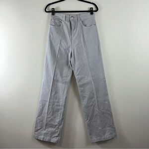 Emporio Armani J14 High Waisted Wide Leg Palazzo Trousers in Lavender Size 31